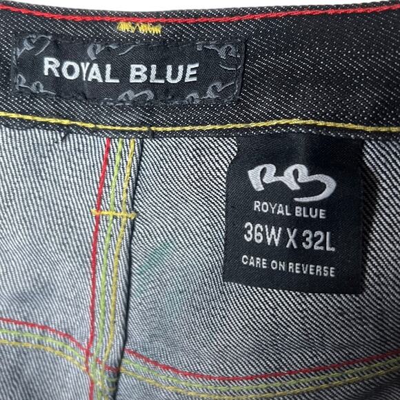 Royal Blue Y2K Baggy Cut Jorts Shorts Size 36 Denim - Picture 3 of 6